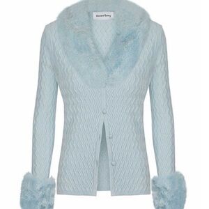 House of Sunny Fur Cardigan 🩵
